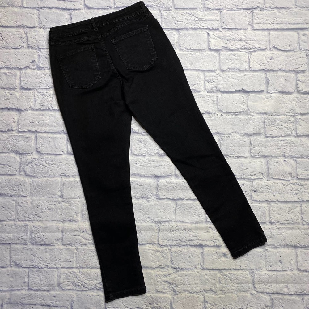 Nine West Gramercy Skinny Ankle Jeans in Black - Picture 6 of 7